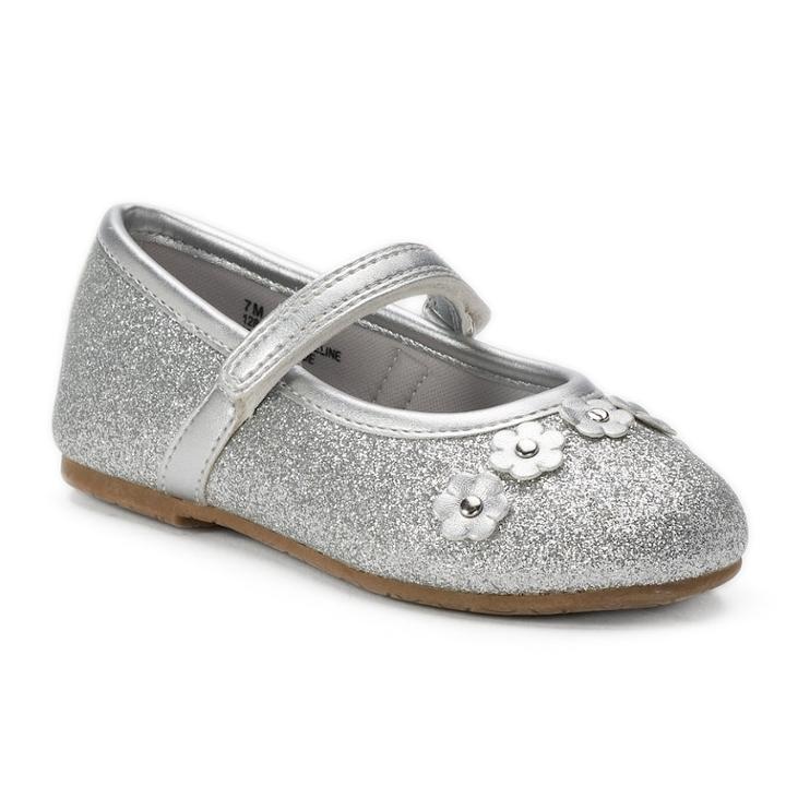 Rachel Shoes Lil Madeline Toddler Girls' Ballet Flats, Size: 5 T, Silver
