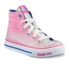 Skechers Twinkle Toes Shuffles Splendorific Girls' Light-up High-top Sneakers, Girl's, Size: 4, Pink