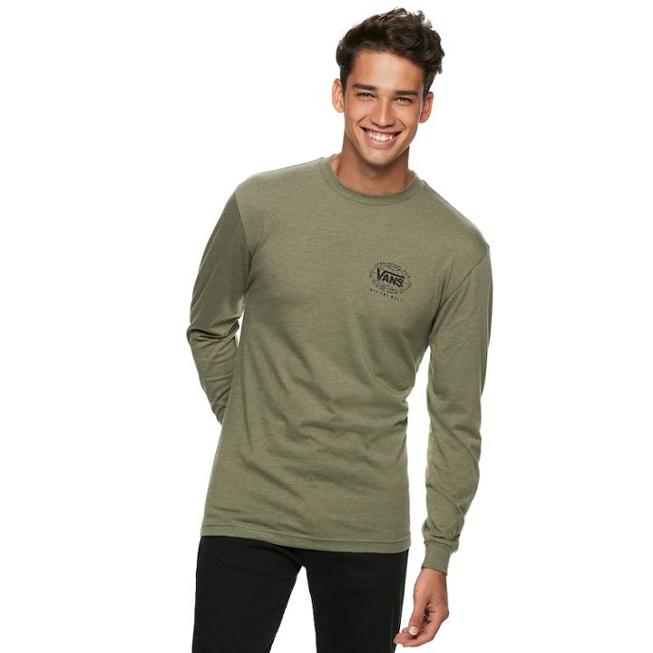 Men's Vans International Wall Tee, Size: Medium, Dark Green