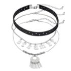 Mudd&reg; Dreamer, Dreamcatcher & Stars Choker Necklace Set, Women's, Silver