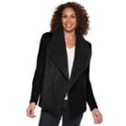 Women's Napa Valley Sherpa Draped Jacket, Size: Large, Black