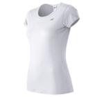 Women's New Balance Accelerate Scoopneck Running Tee, Size: Large, White