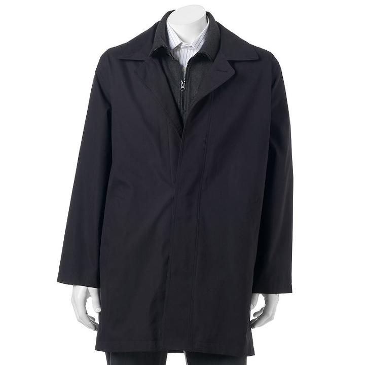 Men's Chaps Microfiber Jacket, Size: 46 Long, Black