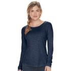 Women's Sonoma Goods For Life&trade; Everyday Crewneck Tee, Size: Small, Blue (navy)