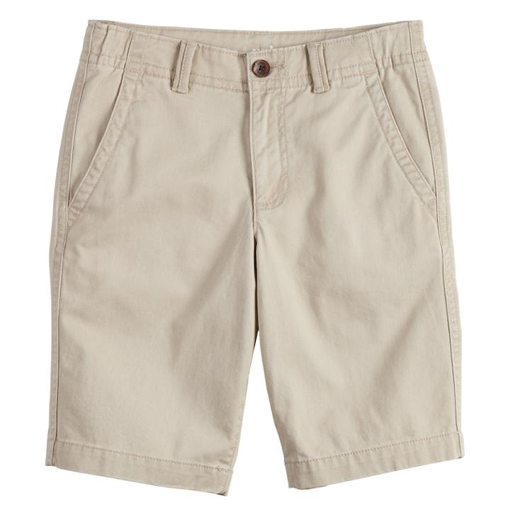 Boys 8-20 Urban Pipeline&reg; Flat-front Twill Shorts, Size: 18, Lt Beige