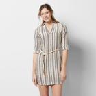 Women's Sonoma Goods For Life&trade; Linen-blend Shirtdress, Size: Xl, Dark Blue