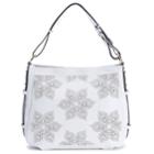 Mellow World Brie Two-tone Floral Perforated Hobo, Women's, Blue