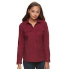 Petite Croft & Barrow&reg; Flannel Plaid Button-down Shirt, Women's, Size: M Petite, Med Red