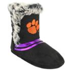 Women's Clemson Tigers Mid-high Faux-fur Boots, Size: Small, Black