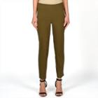Women's Larry Levine Millennium Pull-on Pants, Size: Large, Dark Green