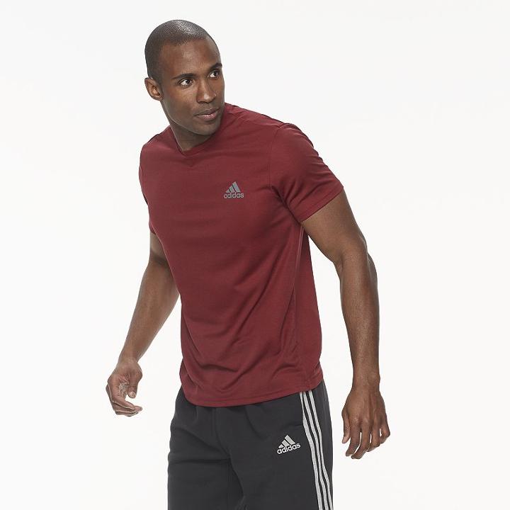 Men's Adidas Esssential Tee, Size: Medium, Med Red