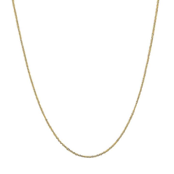 Everlasting Gold 14k Gold Crisscross Chain Necklace - 18-in, Women's, Size: 18, Yellow
