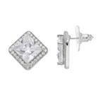 Jennifer Lopez Red Carpet Ready Cubic Zirconia Square Earrings, Women's, Silver