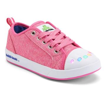 Bobbi-toads Rileez Girls' Light-up Sneakers, Girl's, Size: Medium (12), Pink