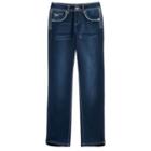 Girls 7-16 Freestyle Revolution Rhinestone Embellished Whiskered Bootcut Jeans, Size: 7, Med Blue