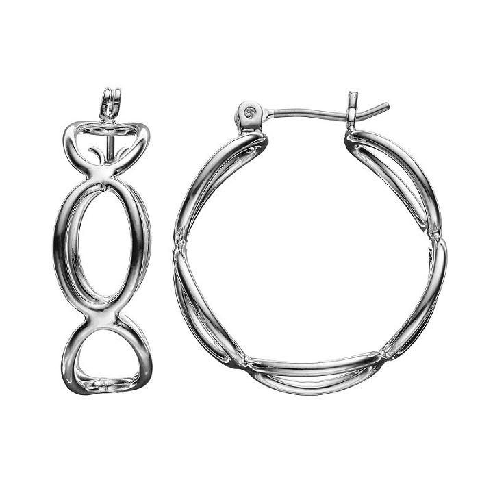 Apt. 9&reg; Oval Hoop Earrings, Girl's, Silver