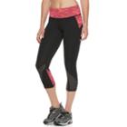 Women's Tek Gear&reg; Tricot Mesh Capri Leggings, Size: Xs, Brt Pink