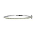 Oro Leoni Sterling Silver Peridot Bangle Bracelet - Made With Genuine Swarovski Gemstones, Women's, Yellow