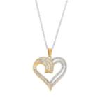 Two Hearts Forever 1 1/4 Carat T.w. Diamond Heart Pendant Necklace, Women's, Size: 18, White