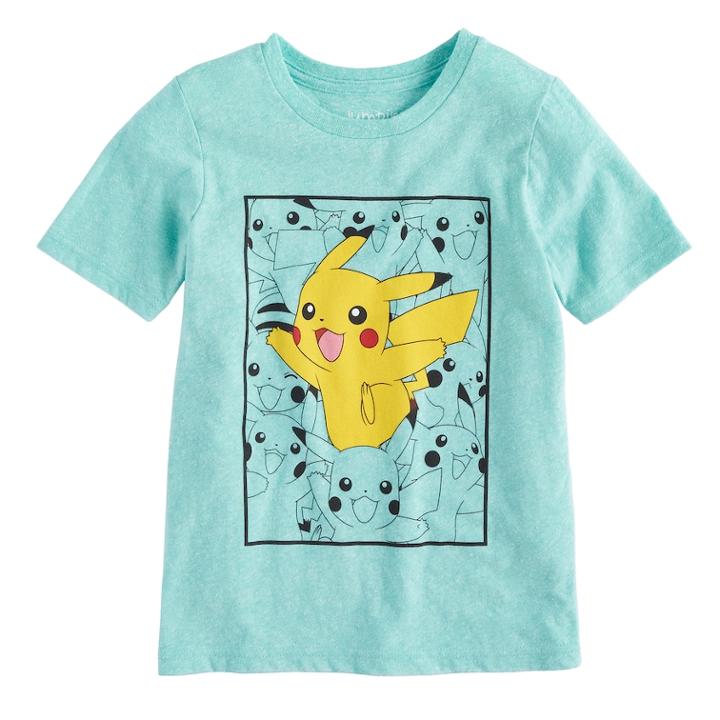 Boys 4-10 Jumping Beans&reg; Pokemon Pikachu Graphic Tee, Size: 10, Light Blue