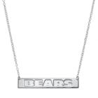 Chicago Bears Sterling Silver Bar Link Necklace, Women's, Size: 18, Grey