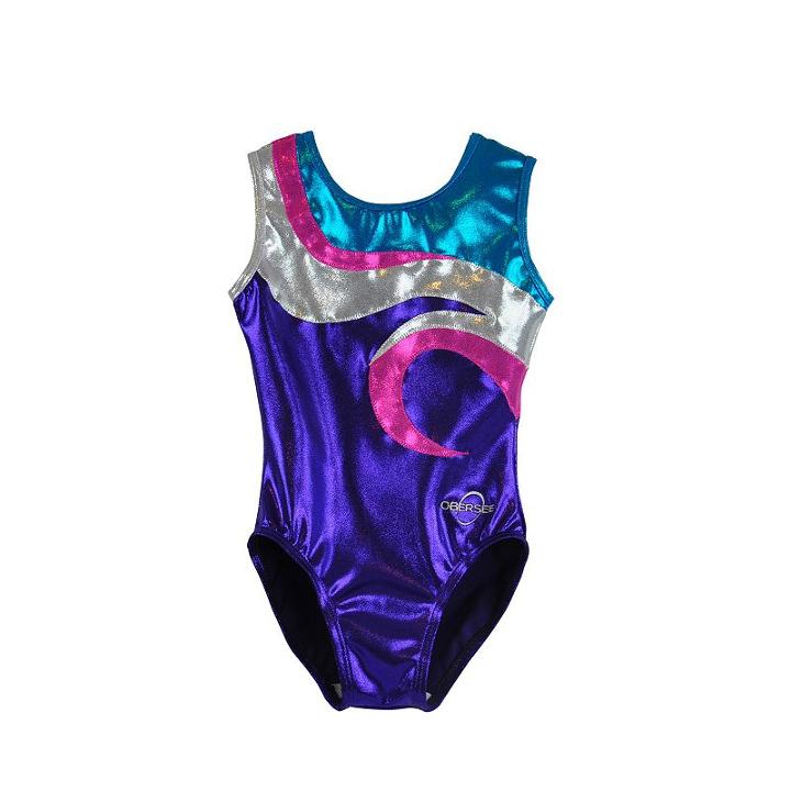 Girls 2-10 Obersee Gymnastics Leotard, Size: Medium, Purple