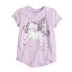 Girls 4-10 Jumping Beans&reg; Short-sleeve Glittery Unicorn Graphic Tee, Size: 6, Lt Purple