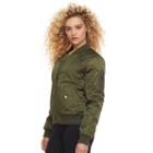 Madden Nyc Juniors' Lace-up Bomber Jacket, Teens, Size: Small, Lt Green