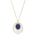 Jennifer Lopez Long Blue Open Petal Pendant Necklace, Women's, Med Blue
