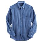 Boys 4-20 Chaps Plaid Button-down Shirt, Size: 4-5, Med Blue