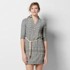 Petite Sonoma Goods For Life&trade; Linen-blend Shirtdress, Women's, Size: Xl Petite, Grey
