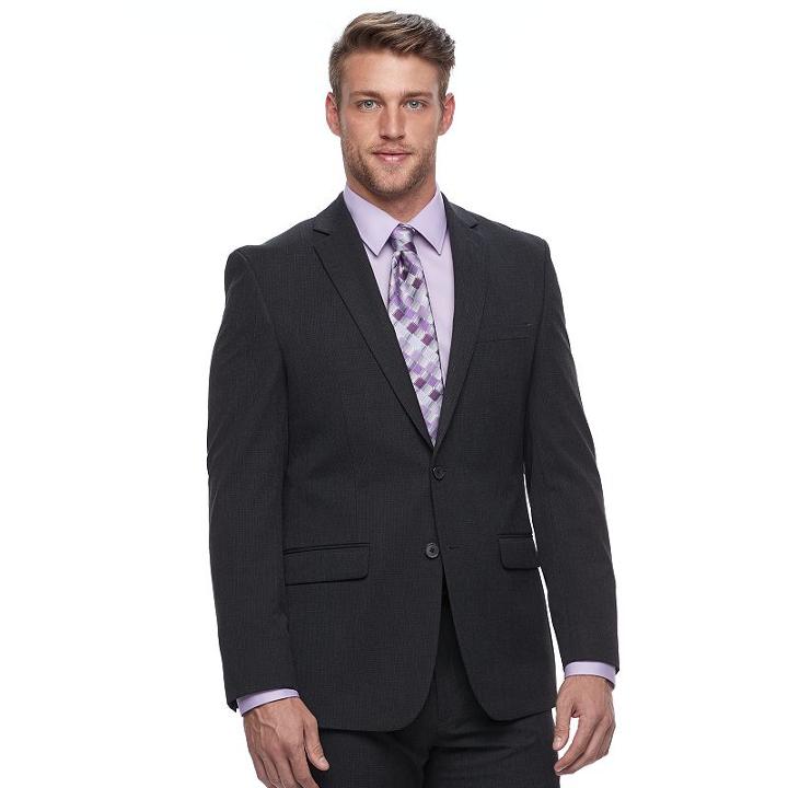 Men's Van Heusen Flex Slim-fit Stretch Suit Jacket, Size: 38 - Regular, Grey (charcoal)