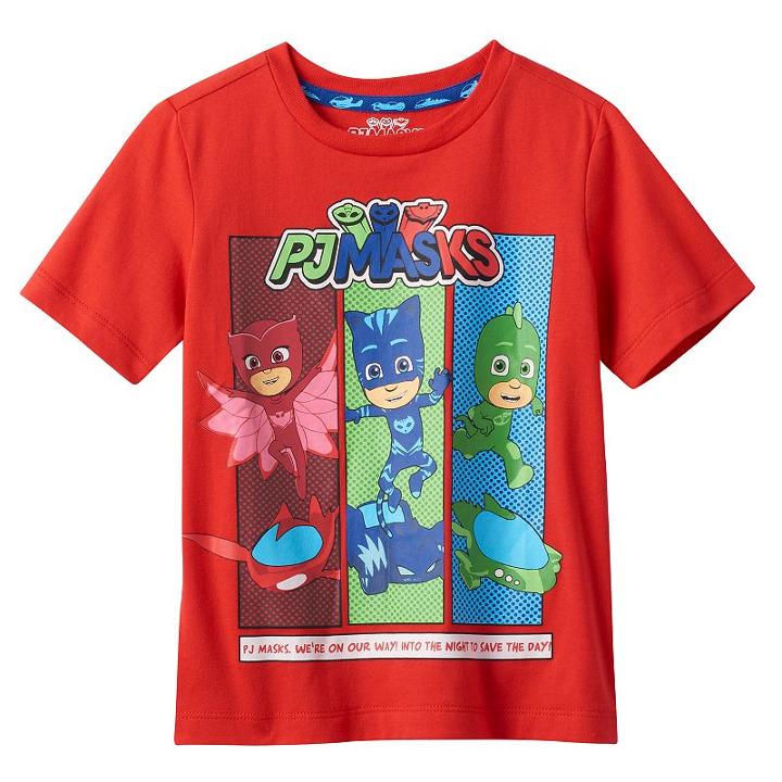 Boys 4-7 Pj Masks Owlette, Gekko & Catboy Save The Day Graphic Tee, Boy's, Size: 5-6, Red