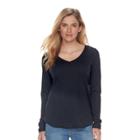 Women's Sonoma Goods For Life&trade; Essential V-neck Tee, Size: Xxl, Black