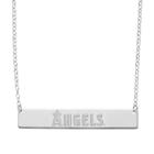 Los Angeles Angels Of Anaheim Sterling Silver Bar Necklace, Women's, Size: 16, Grey