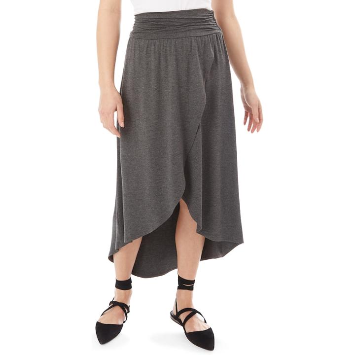 Juniors' Iz Byer Solid Wrap Maxi Skirt, Teens, Size: Xs, Dark Grey