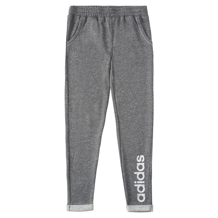 Girls 4-6x Adidas Sparkle Jogger Pants, Size: 4, Dark Grey