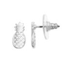 Lc Lauren Conrad Pineapple Nickel Free Stud Earring, Women's, Silver