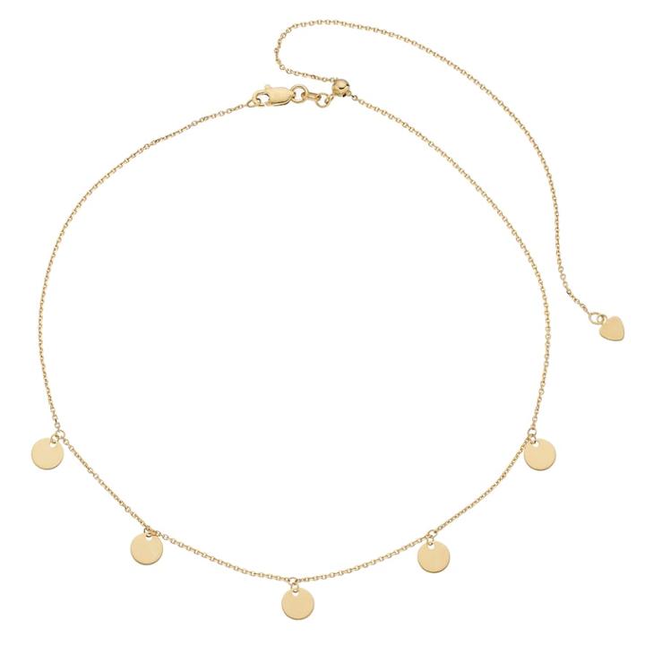 14k Gold Disc Station Necklace, Women's, Size: 16, Yellow