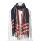 Manhattan Accessories Co. Plaid Oblong Scarf, Women's, Blue (navy)