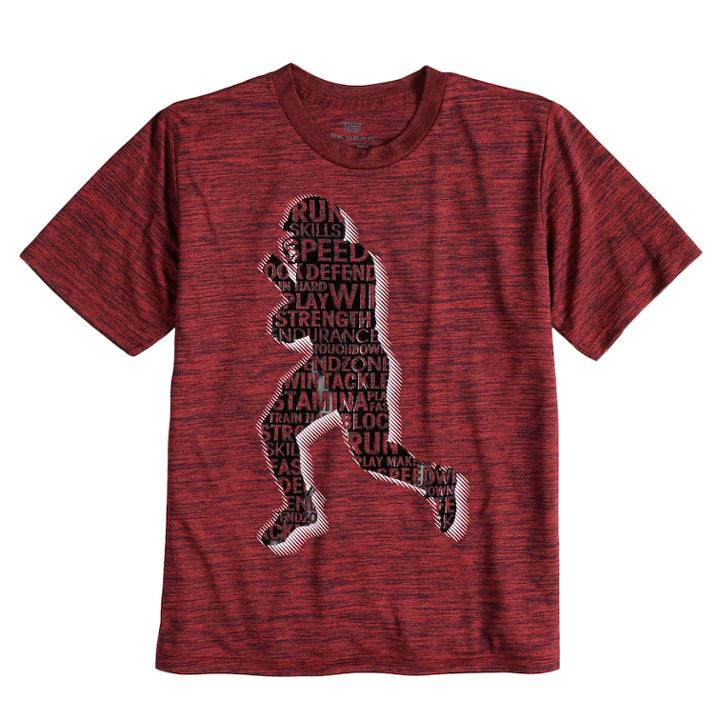Boys 8-20 Tek Gear&reg; Sports Tee, Size: Medium, Dark Red