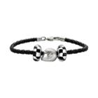 Insignia Collection Nascar Kasey Kahne Leather Bracelet And Sterling Silver Helmet Bead Set, Women's, Size: 7.5, Multicolor