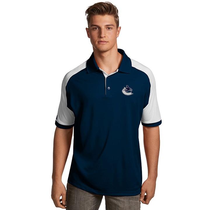 Men's Antigua Vancouver Canucks Century Polo, Size: Small, Blue (navy)