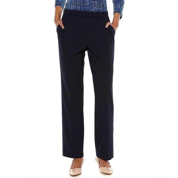Women's Dana Buchman Pull-on Dress Pants, Size: 14, Blue (navy)