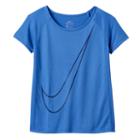 Girls 7-16 Nike Dri-fit Raglan Swoosh Graphic Active Tee, Girl's, Size: Large, Blue Other
