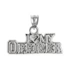 Insignia Collection Sterling Silver I Love My Officer Pendant, Women's, Multicolor