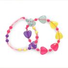 Girls 4-16 Carter's 2-pk. Rainbow Beaded Heart Bracelet Set, Size: 3