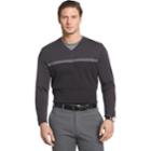 Men's Van Heusen Jaspe Classic-fit Mock-layer Stretch V-neck Sweater, Size: Xxl, Black