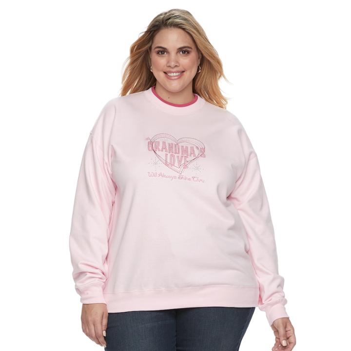 Plus Size Women's Mccc Holiday Fleece Top, Size: 3xl, Brt Red