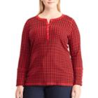 Plus Size Chaps Knit Top, Women's, Size: 1xl, Red